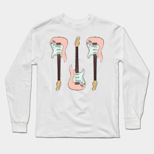 Triple Shell Pink Stratocaster Long Sleeve T-Shirt